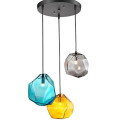 Moderne nordische Hotellobby LED helles Glas Melt Ceiling Pendelleuchte